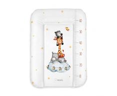 Materassino per fasciatoio, 50 x 70 cm, lavabile, in PVC, certificato Öko-Tex (Safari Team)