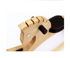Modellino a Dondolo in Legno Lavorato a Mano con Motivo Cavallo a Dondolo 11.8 Pollici Scultura Design Animale Soprammobile Monile Decorazione della Casa (Legno)