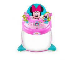 Disney Baby, Girello Minnie PeekABoo con giocattoli interattivi, luci e musica, altezza regolabile, seduta sfoderabile e struttura piegabile