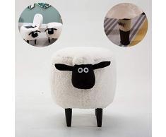 DODOBD Poggiapiedi di Pecora, Sgabello Pouf con Gambe in Forma Animale Cuscino Imbottito 4 Gambe in Mini Mobili Poggiapiedi Creativo per Bambini Adulti Pouf 59 * 36 * 42 cm