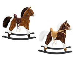 Cavallo a Dondolo Peluche - Cavalluccio interattivo con suoni e movimenti realistici - Cavalcabile Prima infanzia - Dimensioni 73 x 48 x 74 cm - Pelux - Globo Giocattoli - 41364