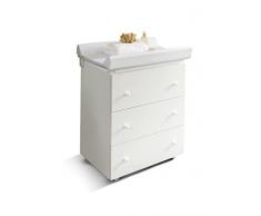 G.A Baby Collettion - Bagnetto Fasciatoio Primo Amore - 3 Cassetti - Cassettiera con morbido materassino - Alto design - Made in Italy