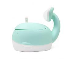 Vasino LUPPEE Whale, a forma di balena, 30x33x35 cm, design moderno, colori unici, vasino per bambini (Green)