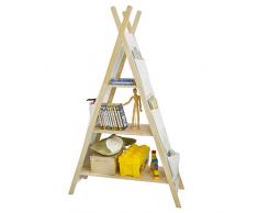 SoBuy Libreria montessoriana per Bambini Scaffale portagiochi Portariviste KMB30-WN