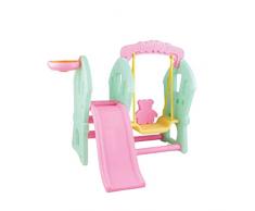 chiwanji Accessori per Bambole Set di Dispositivi di Divertimento Giocattolo per Altalena E Scivolo per Bambole