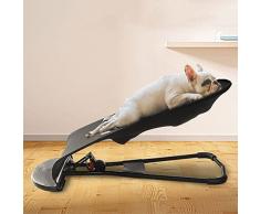 RNQZ Amaca per Animali Domestici, Sedia a Dondolo Cani Sedia a Dondolo, Lettino Animali Domestico Pieghevole Sicuro in Rete Metallica Regolabile, Adatto Maggior Parte degli Animali Domestici,Nero