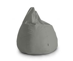 Avalon - Pouf Poltrona Sacco Grande L Jive, Puffo per Sedersi Ergonomico, Pouf a Sacco in Tessuto Antistrappo e Impermeabile, Comoda Poltrona a Sacco Moderna, Made in Italy(80x80x125cm-Grigio)