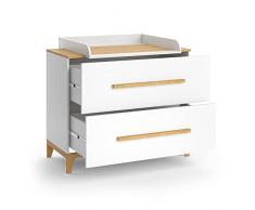 VitaliSpa Fasciatoio Fasciatoio Mobiletto Malia moderno 108x90 cm Mobili per la cameretta Mobili per bambini Piano fasciatoio Cassetto fasciatoio Combi