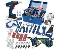 Vanplay Cassetta Attrezzi Bambini Attrezzi Giocattolo con Trapano Elettrico Attrezzi Lavoro Regalo di Natale per Bambini Ragazzo Ragazza 3 4 5 6 7 Anni (52 Pezzi)