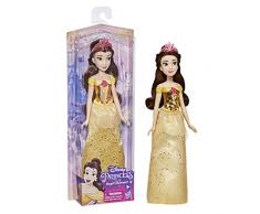 Disney Princess Royal Shimmer - Bambola di Belle, Fashion Doll con Gonna e Accessori, Giocattolo per Bambini dai 3 Anni in Su