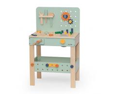 Trixie - Banco da lavoro in legno certificato FSC con strumenti e accessori - Giocattolo per bambini dai 3 anni