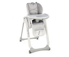 Chicco Polly 2 Start, Seggiolone Per Neonati Dalla Nascita A 3 Anni (15 Kg), Regolabile, 4 Ruote, Schienale Completamente Inclinabile In Sedia E Chiusura Compatta, color Happy Argento