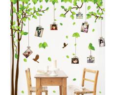 ufengke® Grande Albero Picture Photo Frame Adesivi Murali, Camera da Letto Soggiorno Adesivi da Parete Removibili/Stickers Murali/Decorazione Murale, Set di 2 Fogli