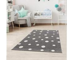 Tappeto per bambini “Dots”, a pois, unisex, per camerette, colori: beige / blu / rosa, atossico