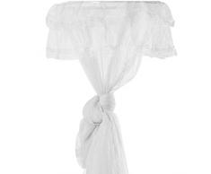 Kkmore New Round Lace Curtain Dome letto a baldacchino del reticolato principessa zanzariera (bianco)