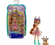 Enchantimals ​Bambola Gabriela la Gazzella e Cucciolo Amico Racer dalle Grandi Praterie con Accessori, Giocattolo per Bambini 3+Anni,GTM26