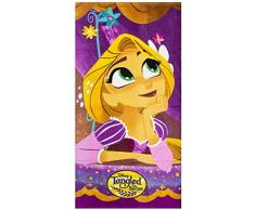 Disney Tangled ER4247 - Asciugamano da spiaggia per bambini, 70 x 140 cm, in cotone