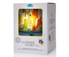 Luce notturna per bambini, Marmelada Lights, 3D paralume Story Series Forest Fox, lampada da bambini, bambino, bambini, scaffale lampada da notte, da tavolo, funzionamento a batteria, autonomia 2 mesi.