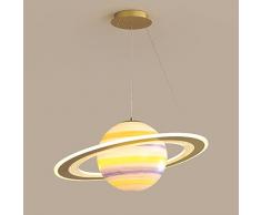 Lampadario per interni , Lampada a sospensione del pianeta del pianeta dei ragazzi, moderno GUIDATO Apparecchio di plafoniera di astronauta di resina creativa del fumetto, lampadario della nave spazia