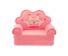 TOYANDONA Rosa Bambini Mini Divano Copertura Pieghevole Divano Sedia Copriletto Flip Open Divano Letto Fodera per Bambini in Stile Principessa Reclinabile Sedile Divano Copertura della