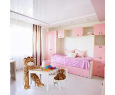 Relaxdays Tavolino per Bambini con 2 Sedie, da Interno, Set da 3, Mobile Resistente, MDF, Bianco/Legno Naturale