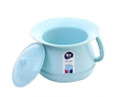 Healifty pentola portatile per pipì per bambini vasino per orinatoio in plastica per bambini sputacchiera con coperchio per il viaggio in auto da campeggio (blu)