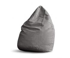 Lumaland Poltrona Sacco Luxury Puff Pouf Cuscino Comfortline 120L Riempimento Innovativo Colore Grigio