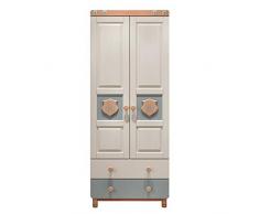SuDeLLong Armadio per Bambini Boy Cartoon Double Door Dooring Room Mobili Combinazione Set Piccolo Appartamento Armadio Anta (Colore : White, Size : 200x59.9x80cm)