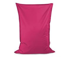 Italpouf Pouf Sacco Cuscino XL, Per interni ed Esterni , Pouf per adulti e bambini , Pouf in Poliestere Imbottito , Sfoderabile , Rivestimento Lavabile , Impermeabile , Fucsia