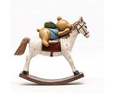 Bellezza fibbia paese americano creativo morbido decorazione resina mestieri regali Vintage orso a dondolo cavallo decorazione casa ornamenti