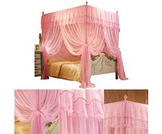 Pueri elegante zanzariera 4 angoli letto a baldacchino principessa letto tenda zanzariera da, Yellow, Misura unica