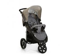 Hauck Viper SLX Passeggino a 3 Ruote, Posizione Nanna, Pieghevole Compatto, da 0 Mesi fino a 25 kg, Maniglione Regolabile in Altezza, Grande Cappotta, Smoke/Grey (Grigio)