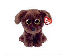 Ty - Peluche - Beanie Babies - Cane - Nuzzle - Marrone - Cucciolo con occhi dorati glitter - Il peluche con gli occhi scintillanti - 15 Cm - 40220