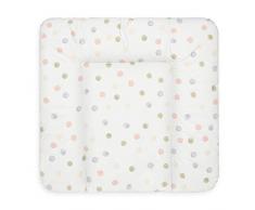 Bonky Fasciatoio Materassino Fasciatoio 70x50 cm, 70x75 cm, 70x85 cm Cuscino Fasciatoio Lavabile per bambine e bambini - Puntini colorati 70 x 75