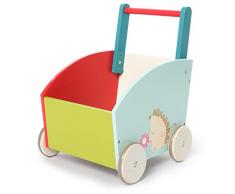 labebe - Girello Bambino, Primi Passi Legno per Bambini&Bimba, Girello Neonato&Bambino Primi Passi, Carrellino Girello Primi Passi per Bambini Legno, Giro Girello Giardino/Esterno per 1-3 Anni Bambini