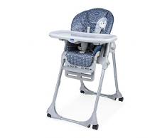 Chicco Polly Easy Seggiolone Pappa Evolutivo per Bambini da 6 Mesi a 3 Anni (15 kg), Seggiolone Reclinabile a Sdraietta con Altezza e Poggiapiedi Regolabili, 4 Ruote, Chiusura Compatta - Pinguin, Blu