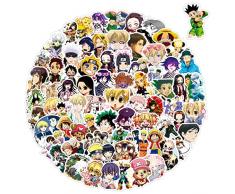 BESTZY 100 Fogli Adesivi Anime Graffiti Adesivi Misti Cartoni Animati Adesivi in Vinile Graffiti Impermeabile Notebook Fai da Te Skateboard Valigia con Chitarra