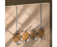 InterDesign Formbu Attaccapanni, 4 Ganci, Bambú, Beige, 45.5x5x4.5 cm