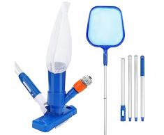 Auniq Set di aspirapolvere per Piscina, Aspiratori Portatili per Piscina per la Manutenzione della Piscina, per Piscina Spa Vasca idromassaggio, per Foglie, Sporcizia e Sabbia e Limo