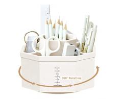 Portapenne Esagonale Girevole, Portapenne Scrivania Bambini Con Tappetino Antiscivolo, Portapenne Design, Per Articoli Ufficio Domestico