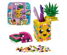 LEGO DOTS Ananas Portapenne, Accessori da Scrivania Fai da Te, Set di Decorazioni DIY, Kit Artistici per Bambini, 41906