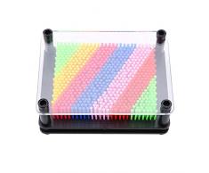 Oumefar 3D plastica scultura Pin Art Board Pin Scultura Classico Pin Art Board Giocattolo Scrivania Giocattolo per Sculture Bambini e Adulti Regalo Apprendimento Colorato (tromba nera)