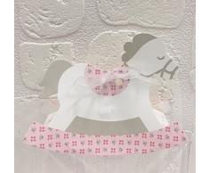 Scotton 20 PZ Cavallo a Dondolo portaconfetti Rosa Linea Bloom BOMBONIERA