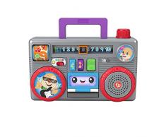 Fisher-Price - Ridi & Impara Stereo Baby Dj, Edizione Multilingue, Gioco Attività Musicale con Contenuti Didattici per Neonati e Bambini Piccoli, Giocattolo per Bambini 6+ Mesi, HHX10