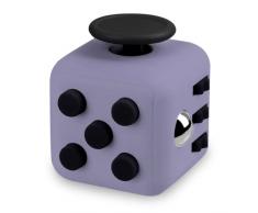 Cubo antistress per bambini e adulti, Cubo Fidget con 6 moduli rilassanti, giocattolo Fidget per lo studio e il lavoro, regalo per bambini e adulti (nero grigio)