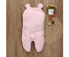 Rawdah Bambino avvolgere Fasciare Coperta, bambini Wrap Swaddle Blanket piccolo knit Coperta Fasciare Sacco a pelo Passeggino Sacco Per 0-12 mesi fotografia Puntello (Rosa)