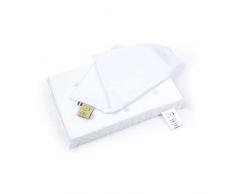 GM - Cuscino Baby Memory - Guanciale per bambini Ultra traspirante in Memory Foam - Con Federa Bianca in 100% Cotone Sfoderabile - Per lettino, trasportino, ovetto, next to me (24x34 cm)