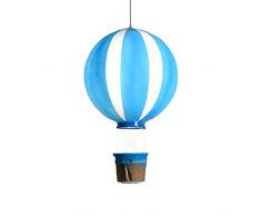 Blu Lampadario Plafoniera Mongolfiera Soffitto Lampada Bambinis Camera Lampade Darte Illuminazione Creativo Speciale Romantico Tavolo Da Pranzo Bambino Camera Da Letto Asilo-Blu 30 * 50cm