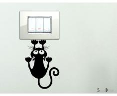 StickerDesign Made in Italy Adesivi per interruttore spine placche Adesivo Gatto che si arrampica sul muro Gattino che si Affaccia e Simpatico Gattino Wall Stickers decorativo Gatto Adesivo Murale Decorazione Cameretta Gattini...