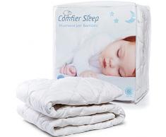 Piumone per Bambini 100 x 135 cm in Lana Naturale 100% 4 TOG Anallergico per Lettino e Trapunta per Bambini traspirante Completamente anallergica Piumino Lettino Neonato